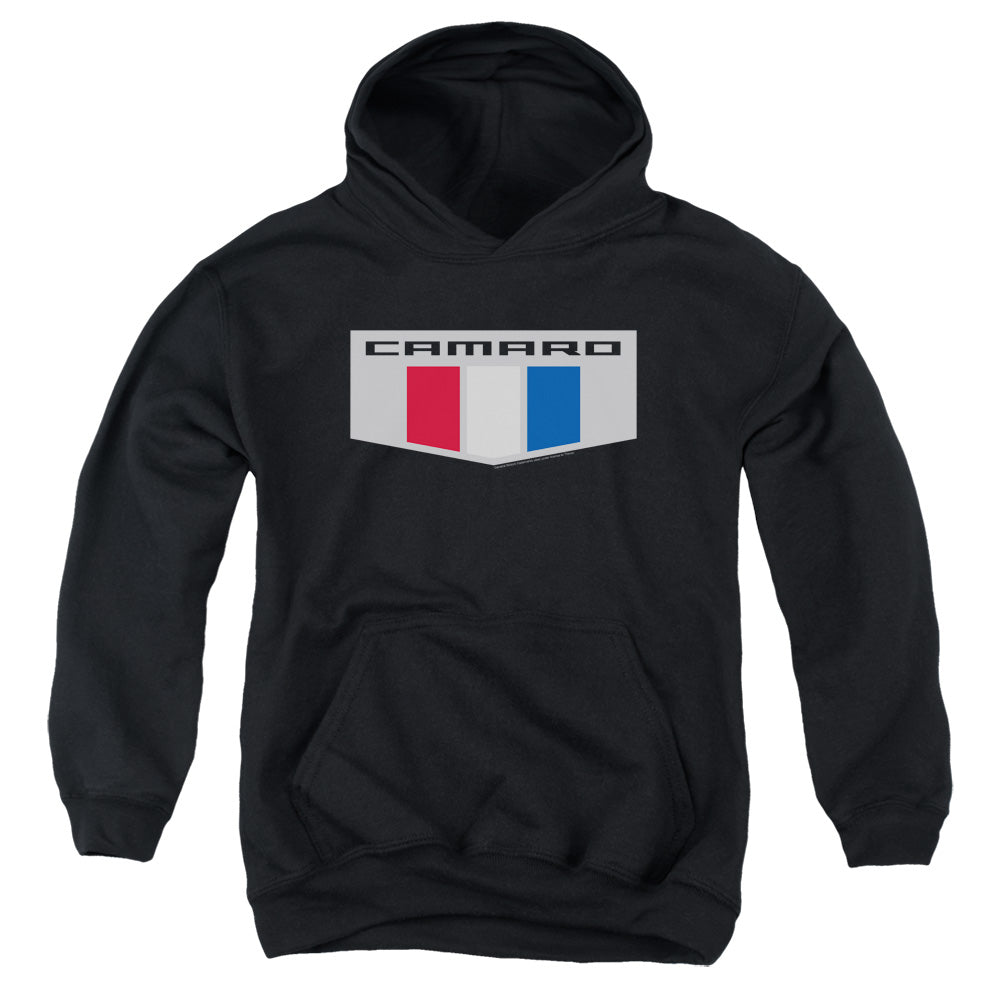 CHEVROLET/CHROME EMBLEM - YOUTH PULLOVER HOODIE - BLACK