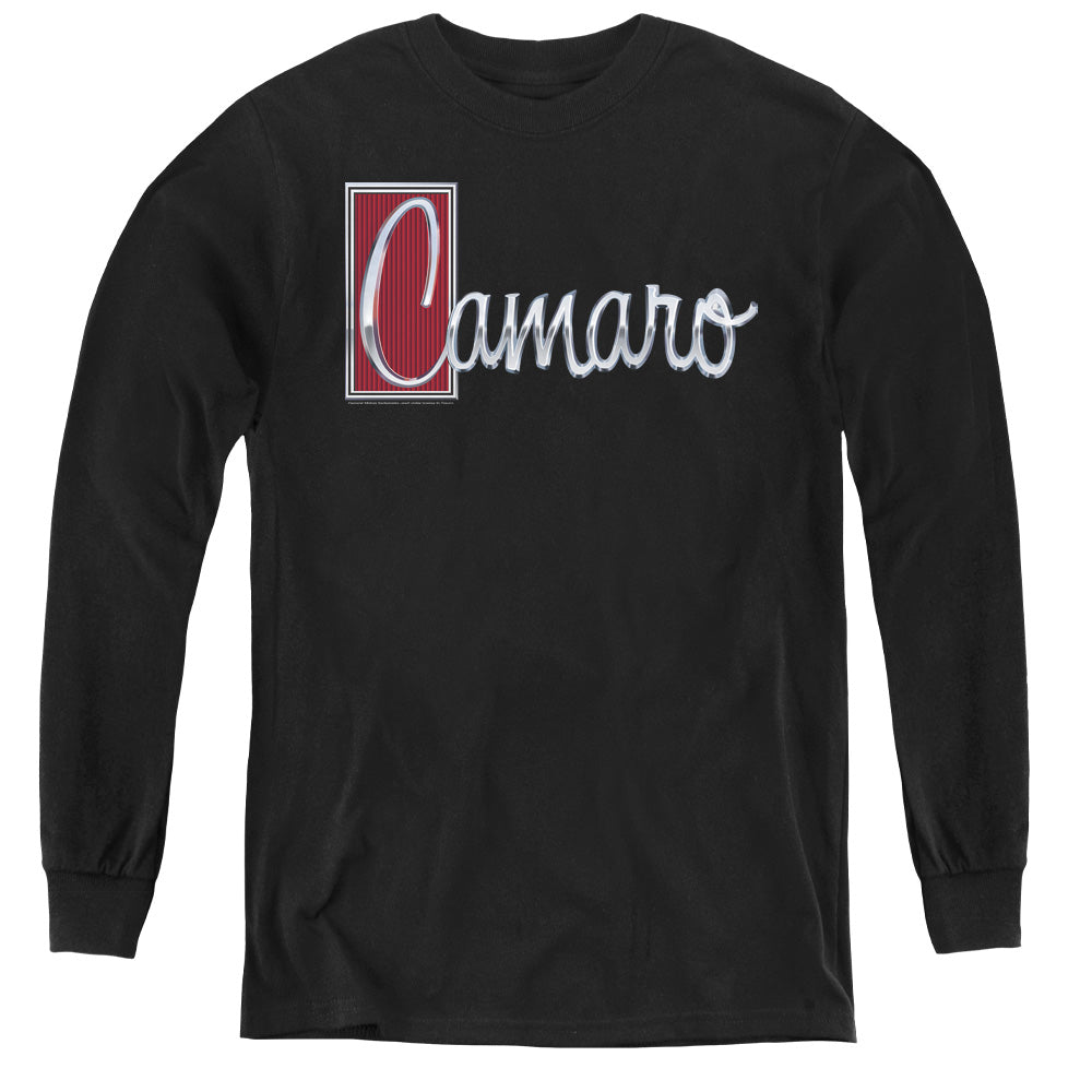 CHEVROLET/CHROME SCRIPT - YOUTH LONG SLEEVE TEE - BLACK