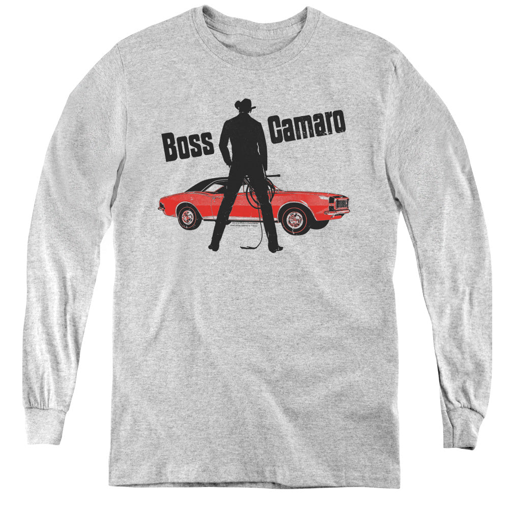 CHEVROLET/BOSS - YOUTH LONG SLEEVE TEE - ATHLETIC HEATHER