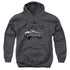 CHEVROLET/SCRIPT CAR - YOUTH PULLOVER HOODIE - CHARCOAL