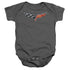 CHEVROLET/THE VETTE MEDALLION - INFANT SNAPSUIT - CHARCOAL