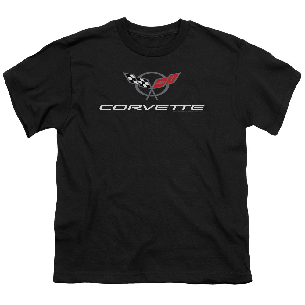 CHEVROLET/CORVETTE MODERN EMBLEM - S/S YOUTH 18/1 - BLACK