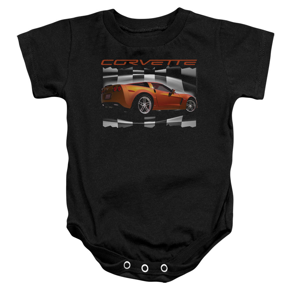 CHEVROLET/ORANGE Z06 VETTE - INFANT SNAPSUIT - BLACK