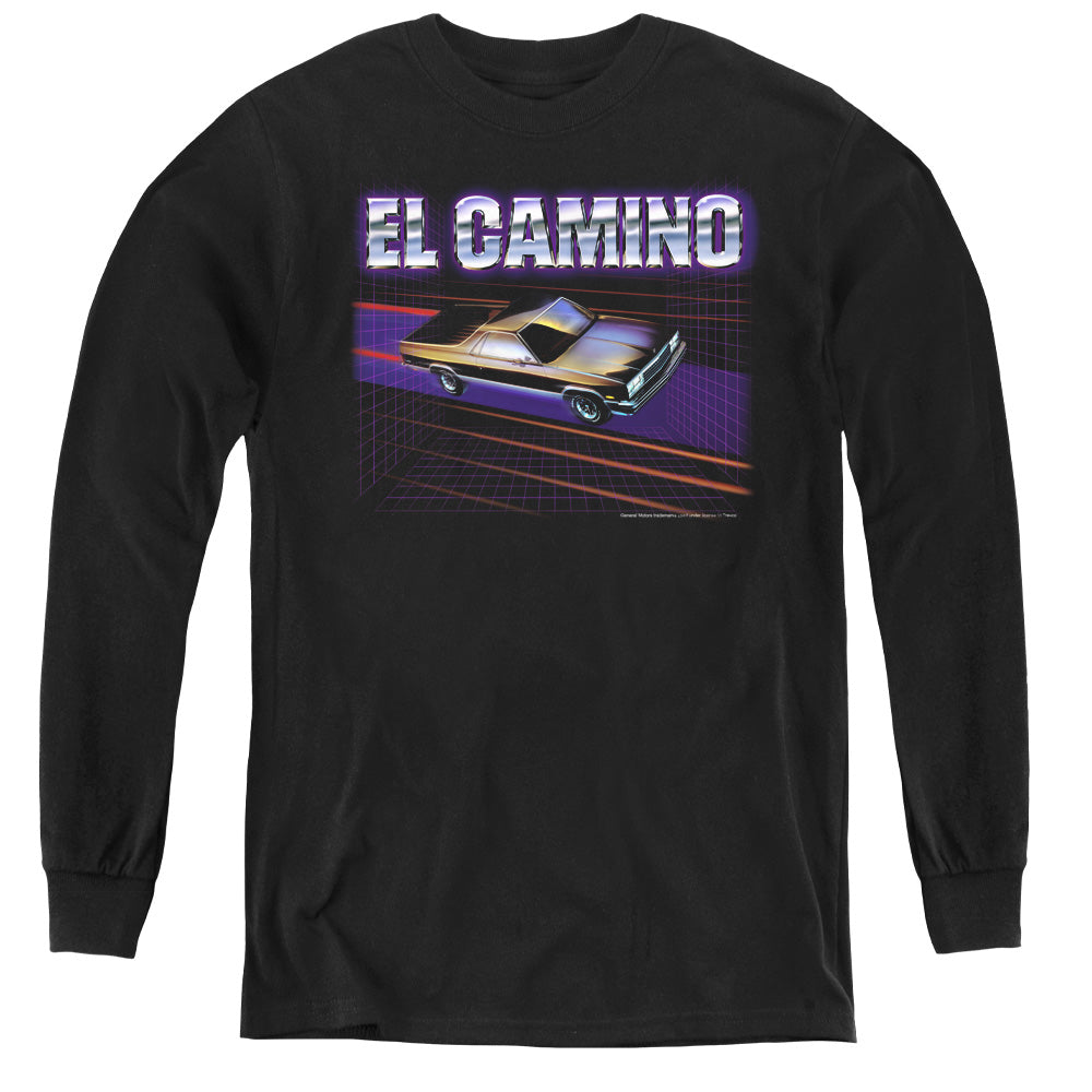 CHEVROLET/EL CAMINO 85 - YOUTH LONG SLEEVE TEE - BLACK