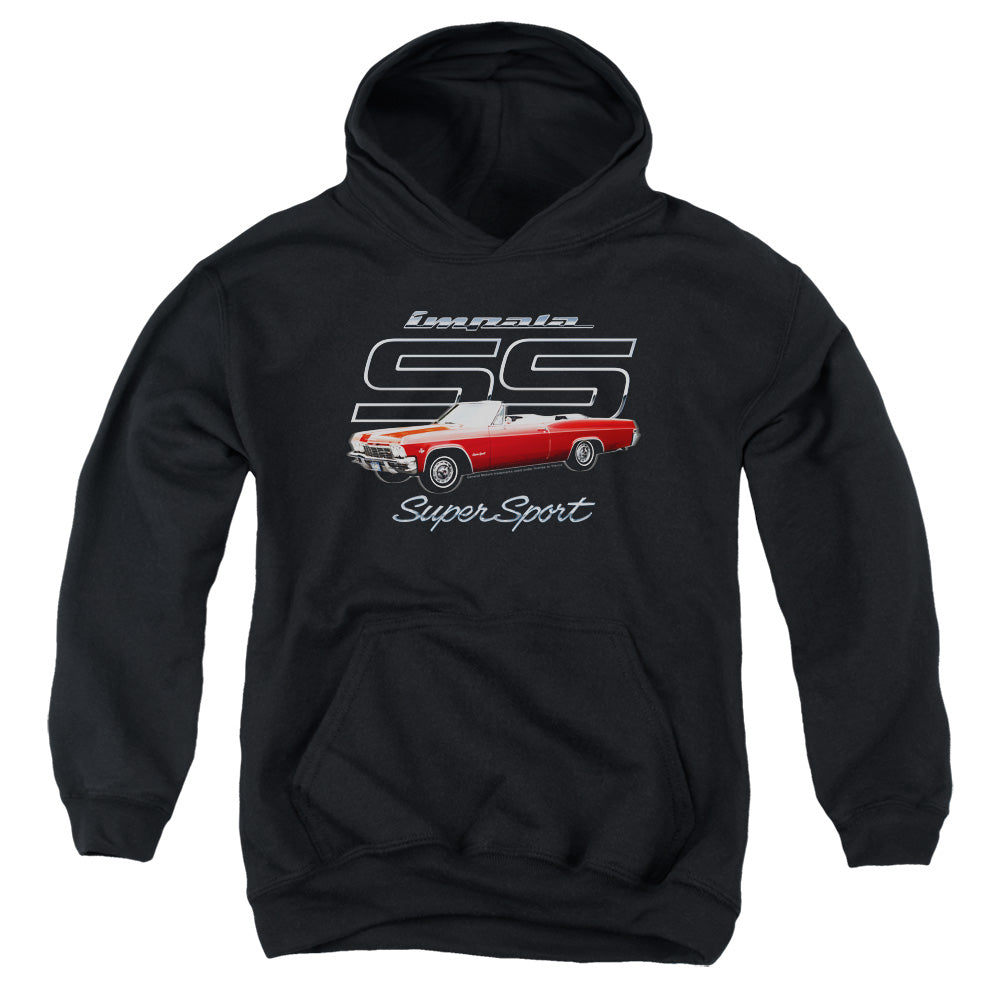 CHEVROLET/IMPALA SS - YOUTH PULLOVER HOODIE - BLACK