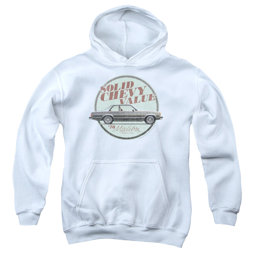 CHEVROLET/DO THE BU - YOUTH PULLOVER HOODIE - WHITE