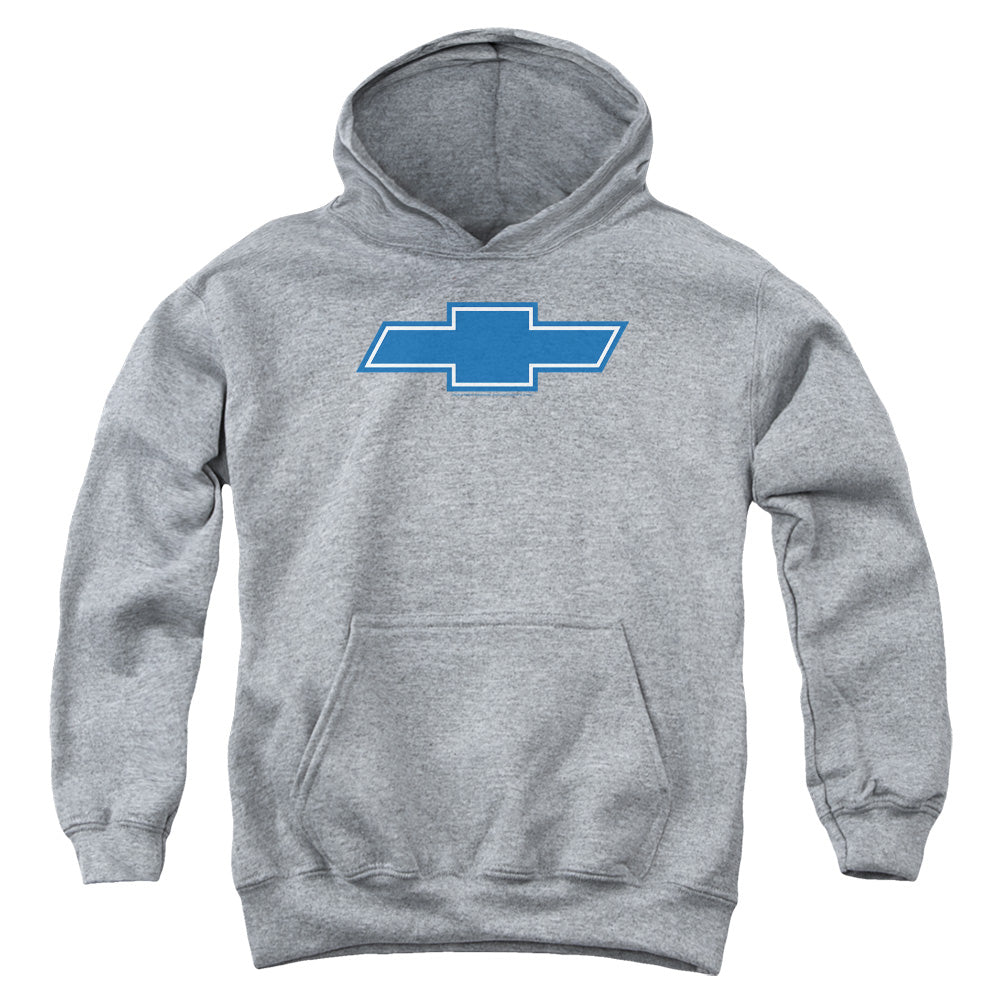 CHEVROLET/SIMPLE VINTAGE BOWTIE - YOUTH PULLOVER HOODIE - ATHLETIC HEATHER