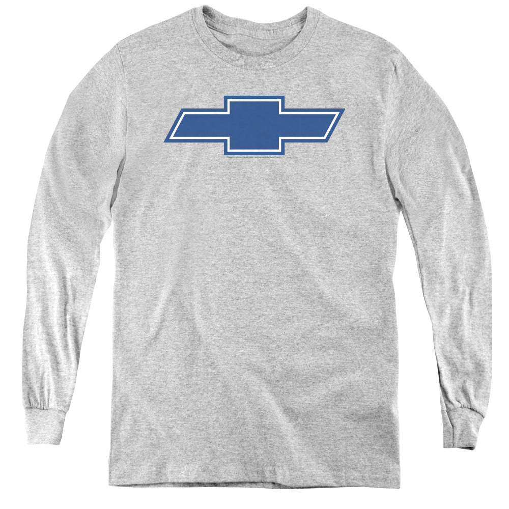CHEVROLET/SIMPLE VINTAGE BOWTIE - YOUTH LONG SLEEVE TEE - ATHLETIC HEATHER