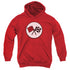 CHEVROLET/2ND GEN VETTE LOGO - YOUTH PULLOVER HOODIE - RED