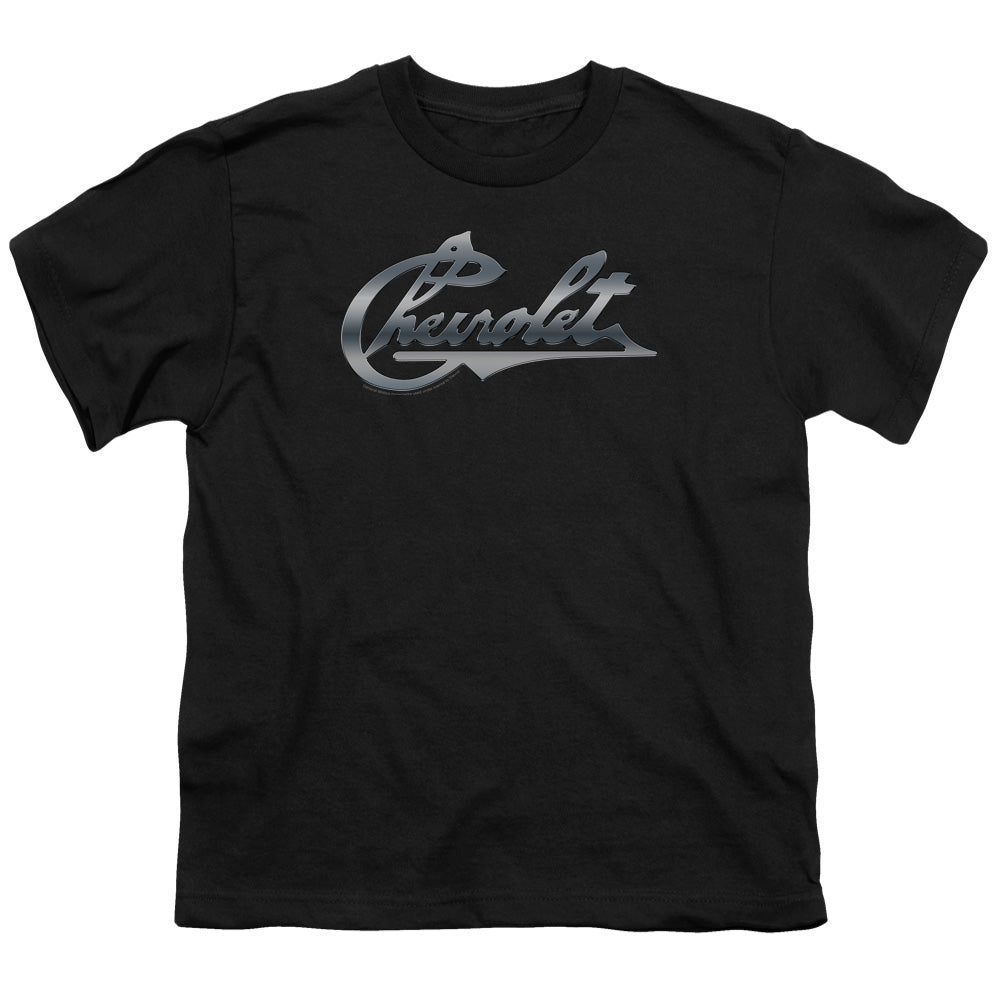 CHEVROLET/CHROME VINTAGE CHEVY BOWTIE - S/S YOUTH 18/1 - BLACK