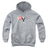CHEVROLET/2ND GEN VETTE NOSE EMBLEM - YOUTH PULLOVER HOODIE - ATHLETIC HEATHER