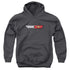 CHEVROLET/4TH GEN VETTE LOGO - YOUTH PULLOVER HOODIE - CHARCOAL