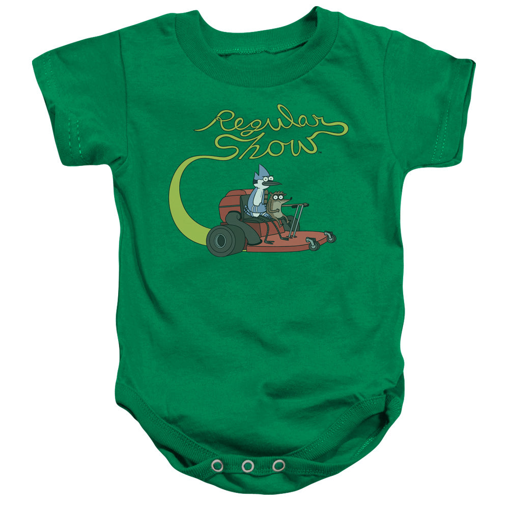 REGULAR SHOW/MOWER - INFANT SNAPSUIT - KELLY GREEN