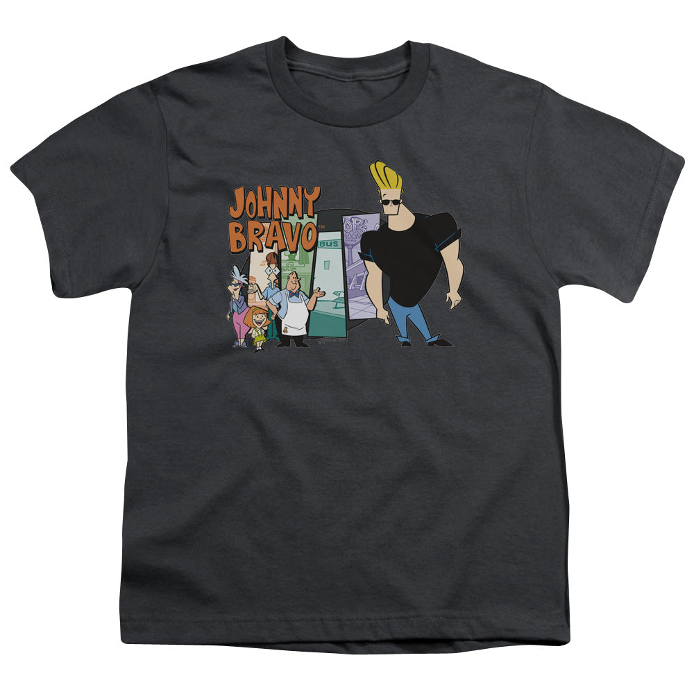 JOHNNY BRAVO/JOHNNY & FRIENDS - S/S YOUTH 18/1 - CHARCOAL