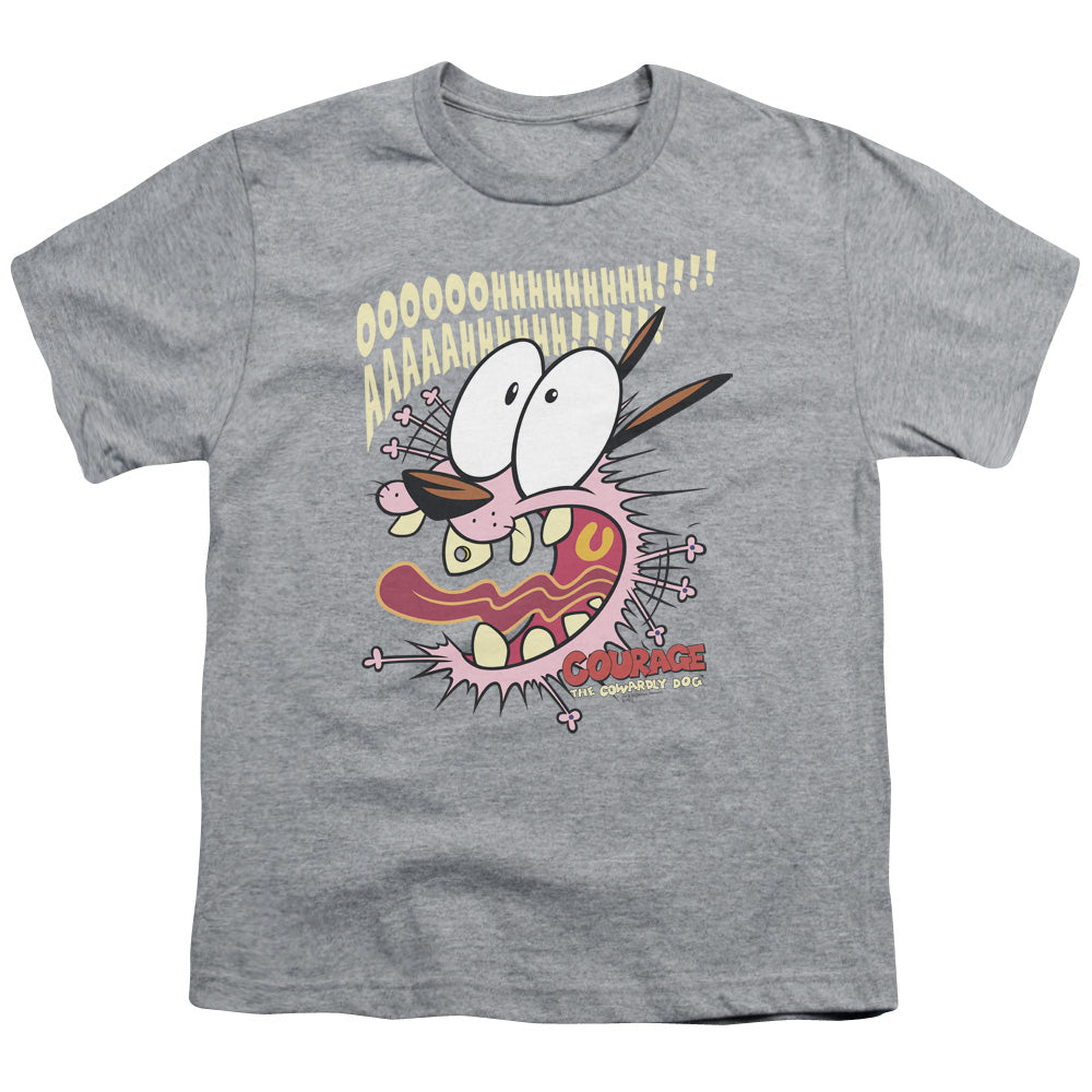 COURAGE THE COWARDLY DOG/SCAREDY DOG - S/S YOUTH 18/1 - ATHLETIC HEATHER