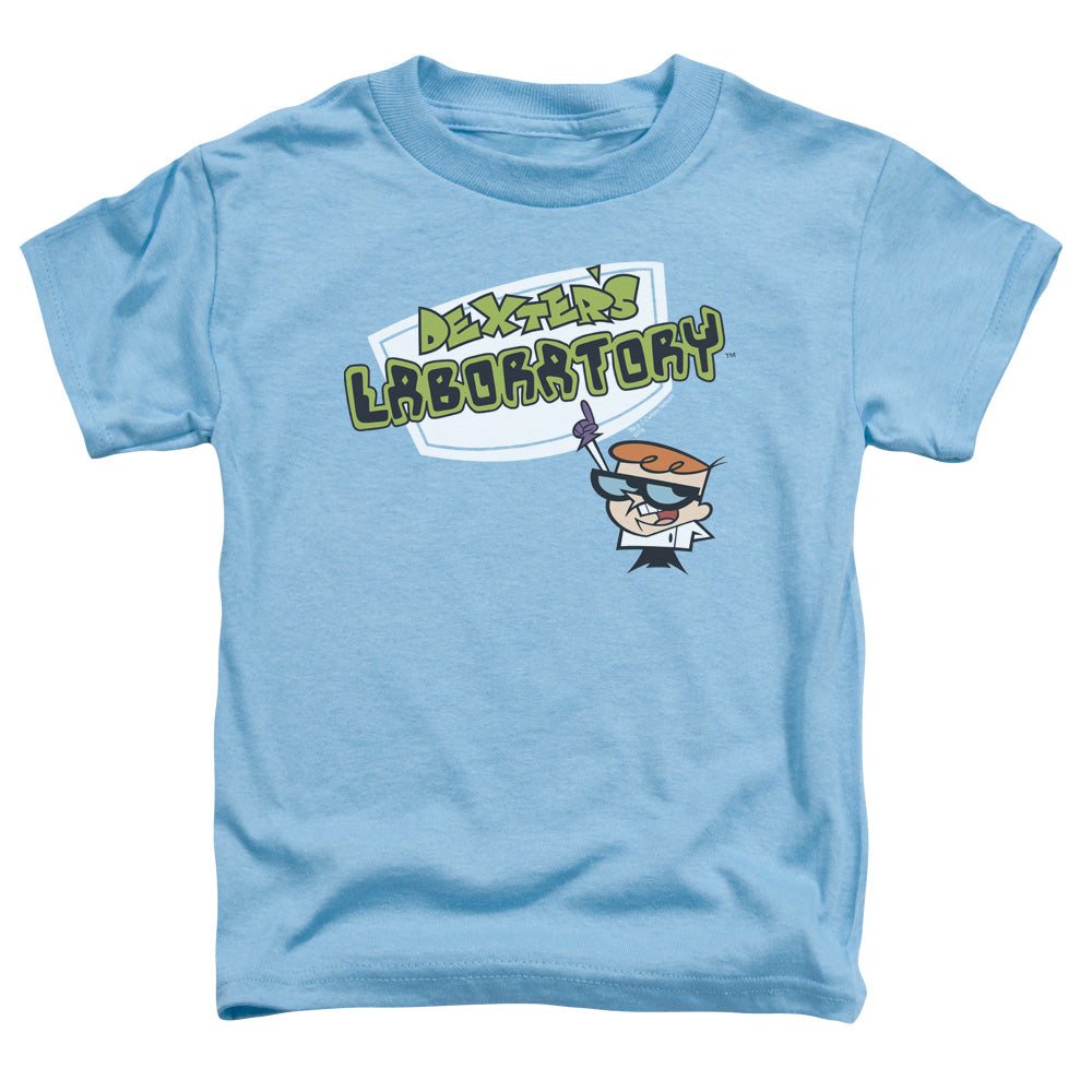 DEXTERS LABORATORY/LOGO - S/S TODDLER TEE - CAROLINA BLUE