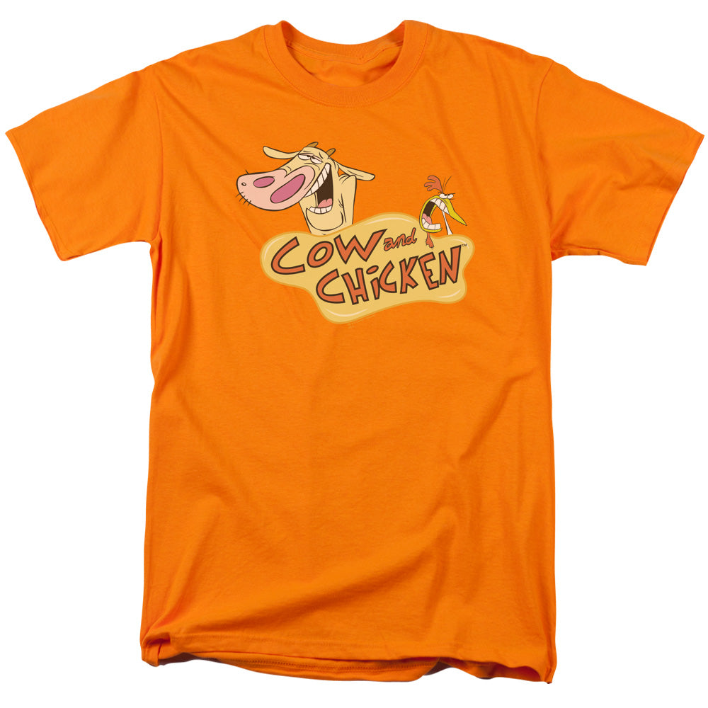 COW AND CHICKEN/LOGO - S/S ADULT 18/1 - ORANGE