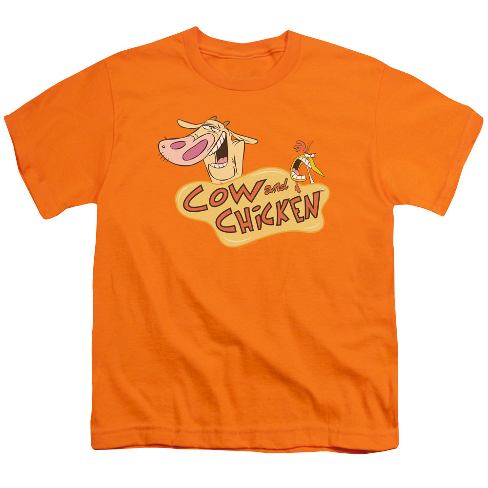COW AND CHICKEN/LOGO - S/S YOUTH 18/1 - ORANGE