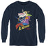 COW AND CHICKEN/SUPER COW - YOUTH LONG SLEEVE TEE - NAVY