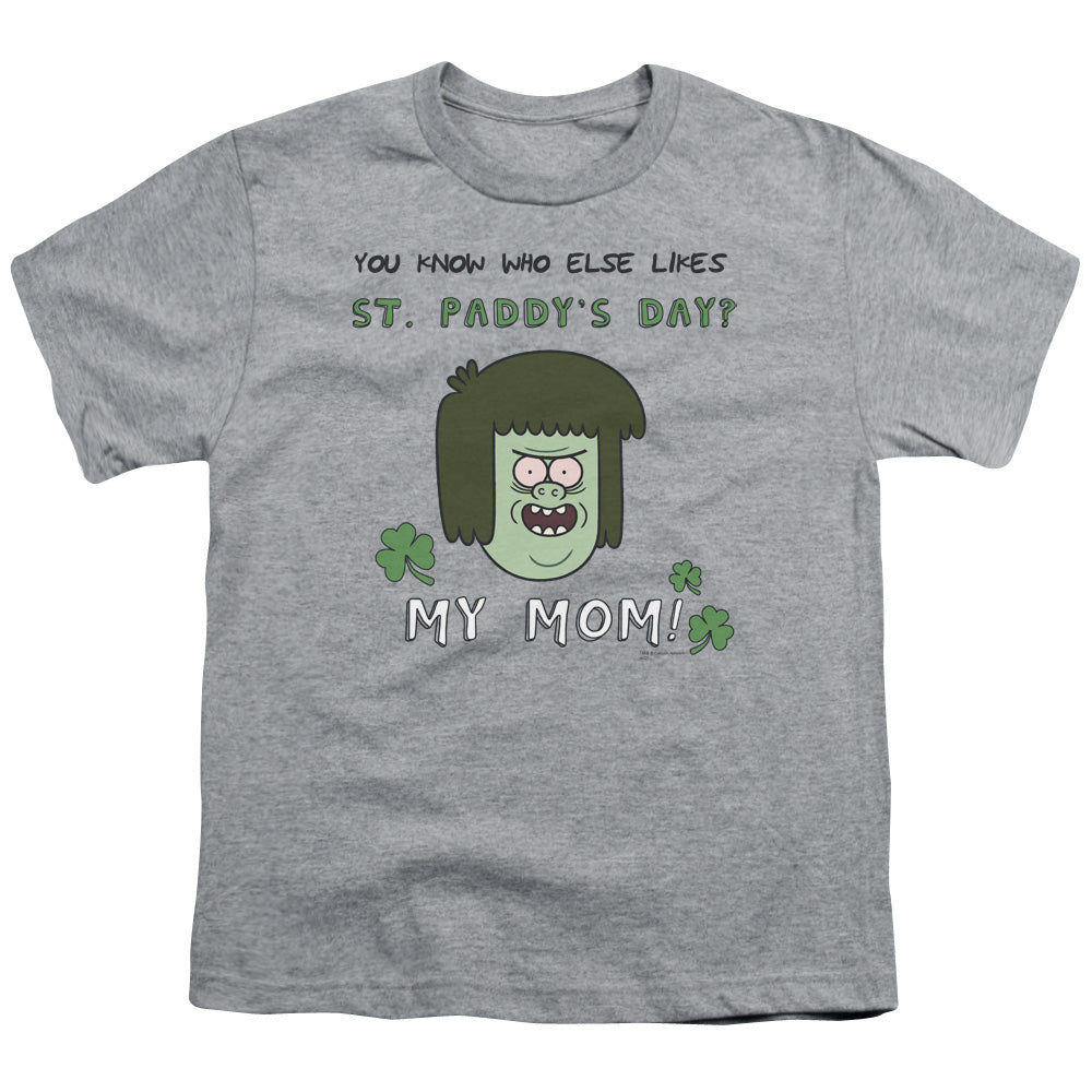 REGULAR SHOW/MY MOM - S/S YOUTH 18/1 - ATHLETIC HEATHER