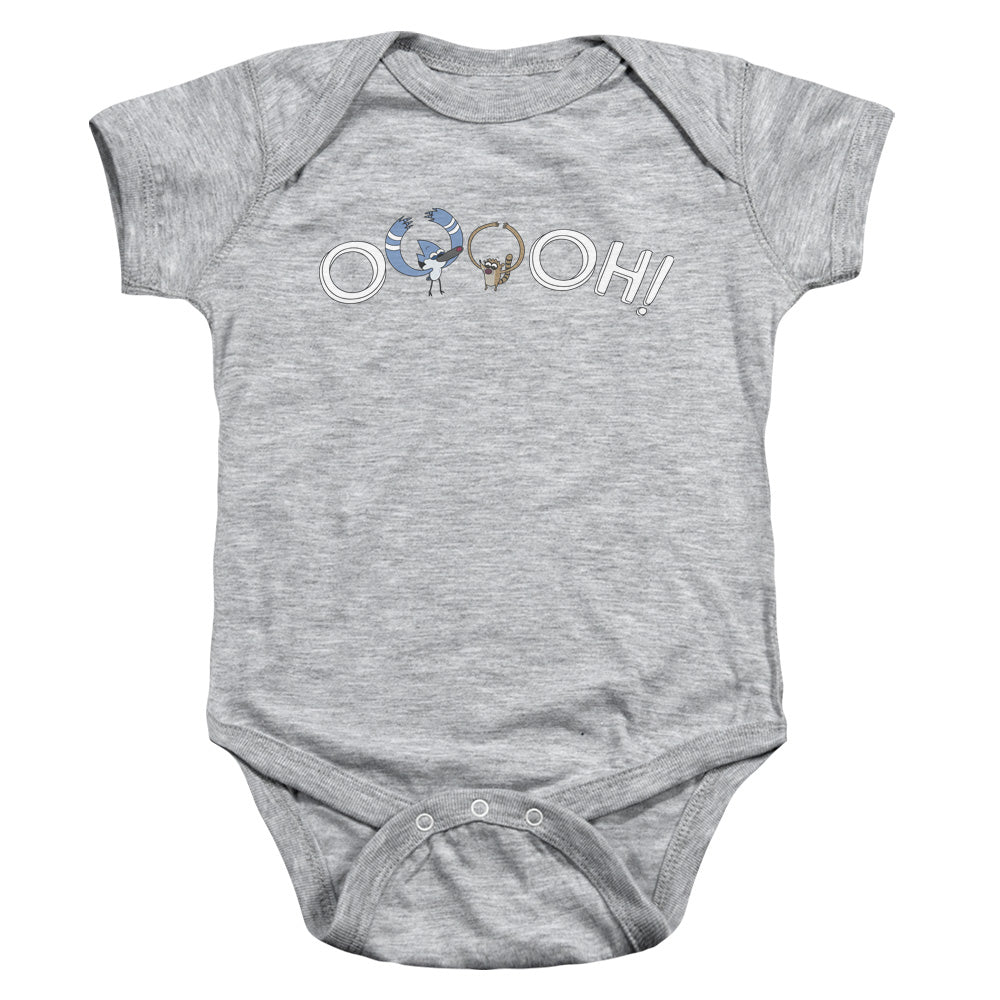 REGULAR SHOW/OOOOH - INFANT SNAPSUIT - ATHLETIC HEATHER