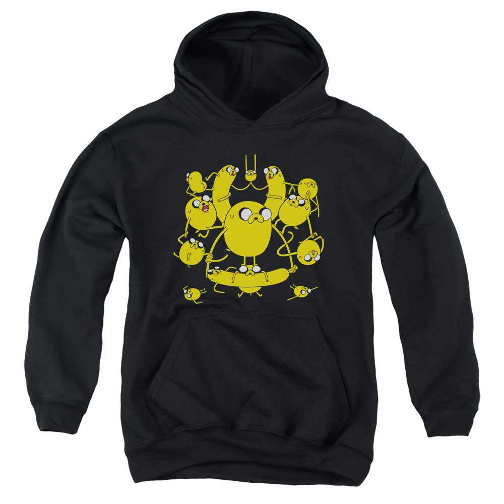 ADVENTURE TIME/JAKES - YOUTH PULLOVER HOODIE - BLACK