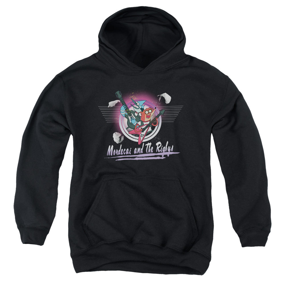REGULAR SHOW/MORDECAI & THE RIGBYS - YOUTH PULLOVER HOODIE - BLACK