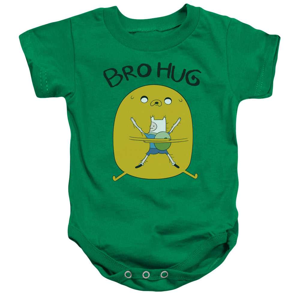 ADVENTURE TIME/BRO HUG - INFANT SNAPSUIT - KELLY GREEN