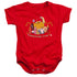 ADVENTURE TIME/OUTSTRETCHED - INFANT SNAPSUIT - RED