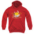 ADVENTURE TIME/OUTSTRETCHED - YOUTH PULLOVER HOODIE - RED