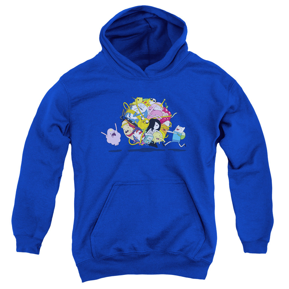 ADVENTURE TIME/GLOB BALL - YOUTH PULLOVER HOODIE - ROYAL BLUE