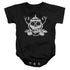 ADVENTURE TIME/SKULL FACE - INFANT SNAPSUIT - BLACK