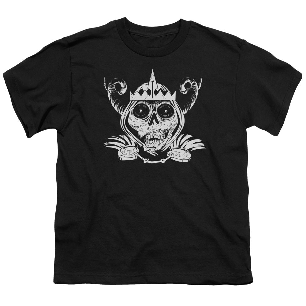 ADVENTURE TIME/SKULL FACE - S/S YOUTH 18/1 - BLACK