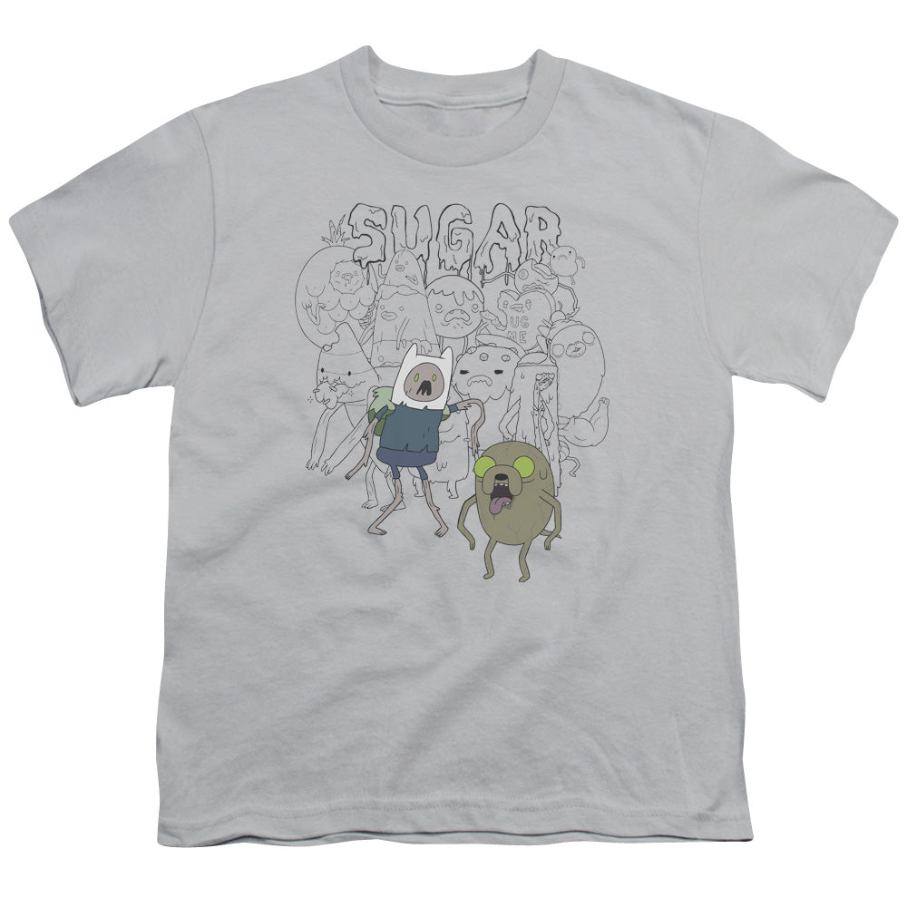 ADVENTURE TIME/SUGAR ZOMBIES - S/S YOUTH 18/1 - SILVER