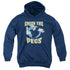 JOHNNY BRAVO/CHECK THE PECTS - YOUTH PULLOVER HOODIE - NAVY