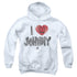 JOHNNY BRAVO/I HEART JOHNNY - YOUTH PULLOVER HOODIE - WHITE