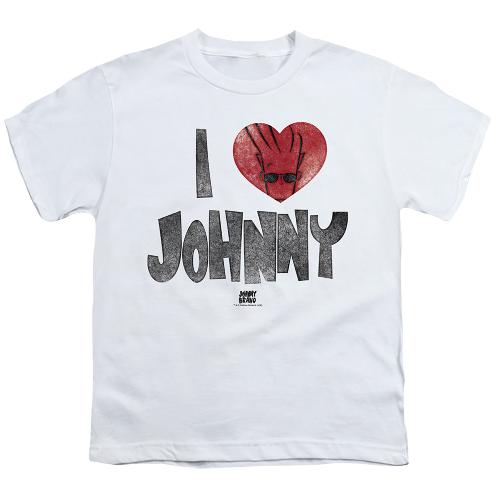JOHNNY BRAVO/I HEART JOHNNY - S/S YOUTH 18/1 - WHITE
