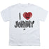 JOHNNY BRAVO/I HEART JOHNNY - S/S YOUTH 18/1 - WHITE