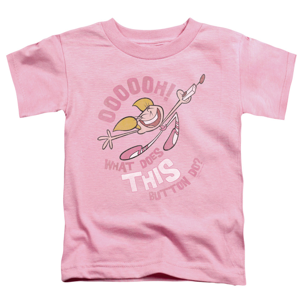 DEXTERS LABORATORY/BUTTON - S/S TODDLER TEE - PINK