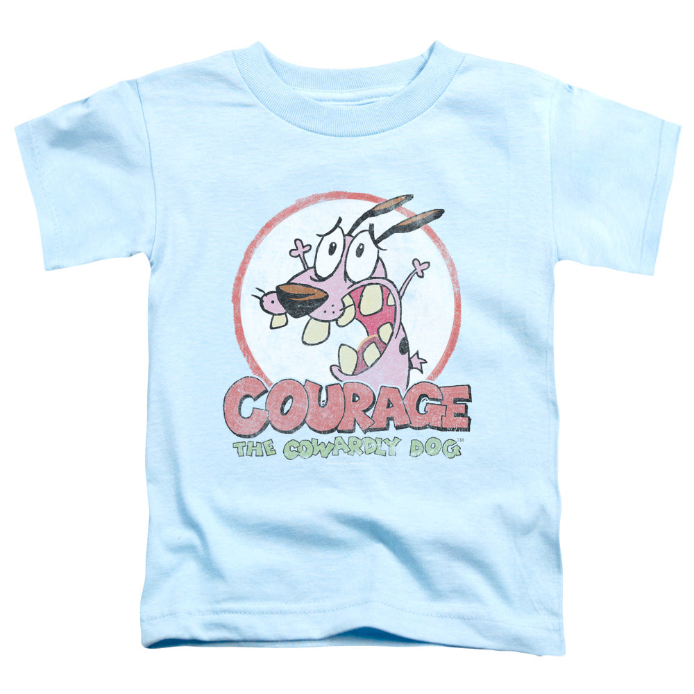 COURAGE THE COWARDLY DOG/VINTAGE COURAGE - S/S TODDLER TEE - LIGHT BLUE