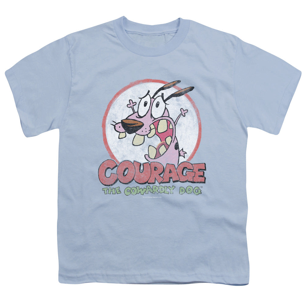 COURAGE THE COWARDLY DOG/VINTAGE COURAGE - S/S YOUTH 18/1 - LIGHT BLUE