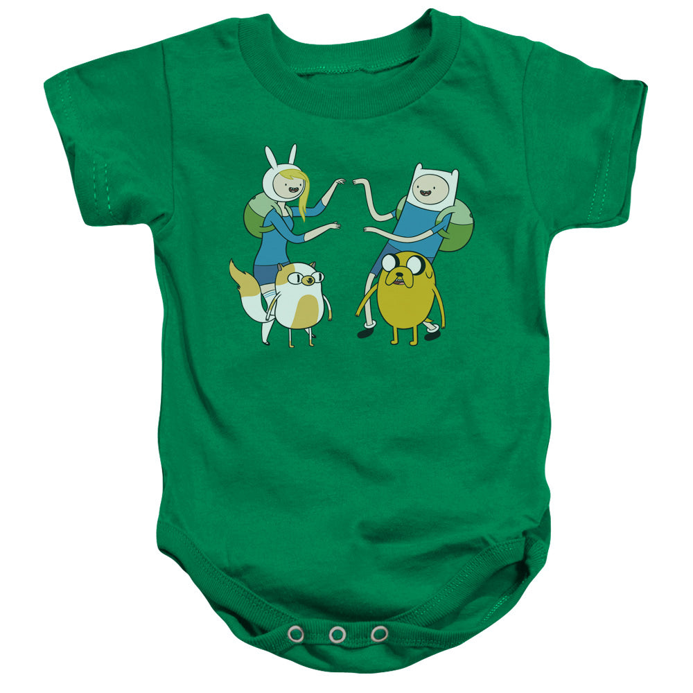 ADVENTURE TIME/MEET UP - INFANT SNAPSUIT - KELLY GREEN