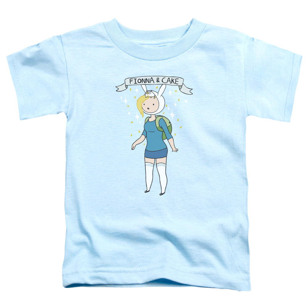 ADVENTURE TIME/FIONNA & CAKE - S/S TODDLER TEE - LIGHT BLUE