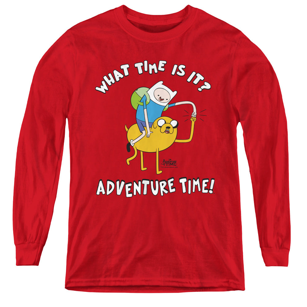 ADVENTURE TIME/RIDE BUMP - YOUTH LONG SLEEVE TEE - RED
