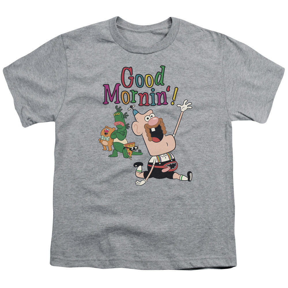 UNCLE GRANDPA/GOOD MORNIN - S/S YOUTH 18/1 - ATHLETIC HEATHER