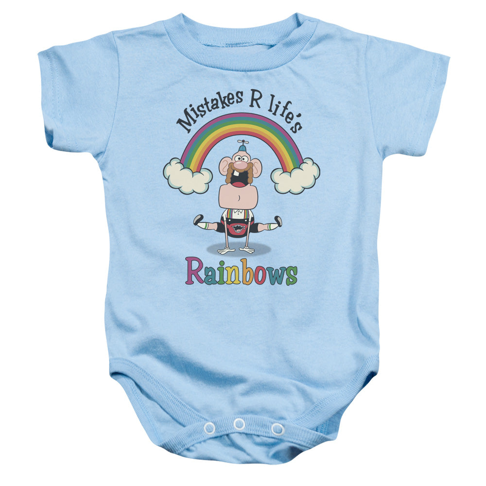 UNCLE GRANDPA/LIFES RAINBOWS - INFANT SNAPSUIT - LIGHT BLUE