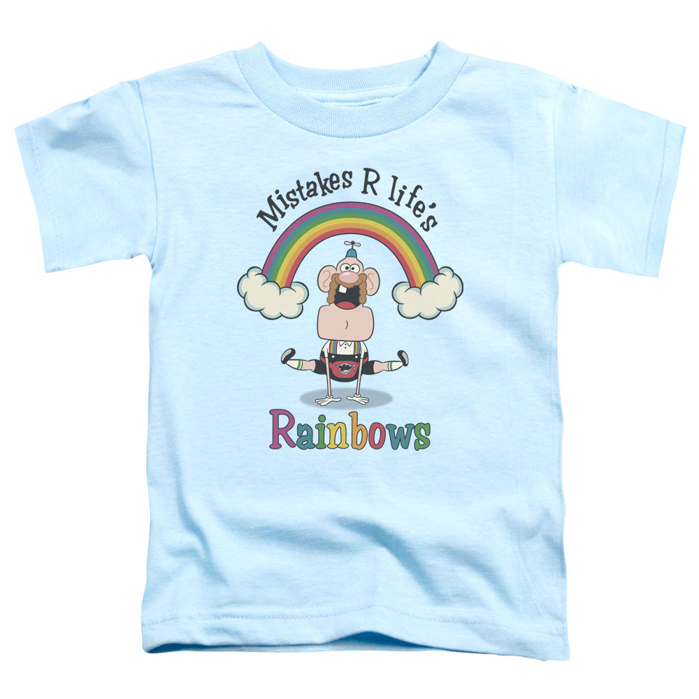 UNCLE GRANDPA/LIFES RAINBOWS - S/S TODDLER TEE - LIGHT BLUE