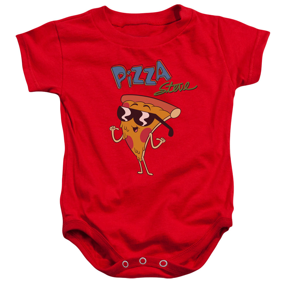 UNCLE GRANDPA/PIZZA STEVE - INFANT SNAPSUIT - RED