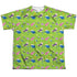ADVENTURE TIME/GREEN FIELDS (FRONT/BACK PRINT) - S/S YOUTH POLY CREW - MULTI