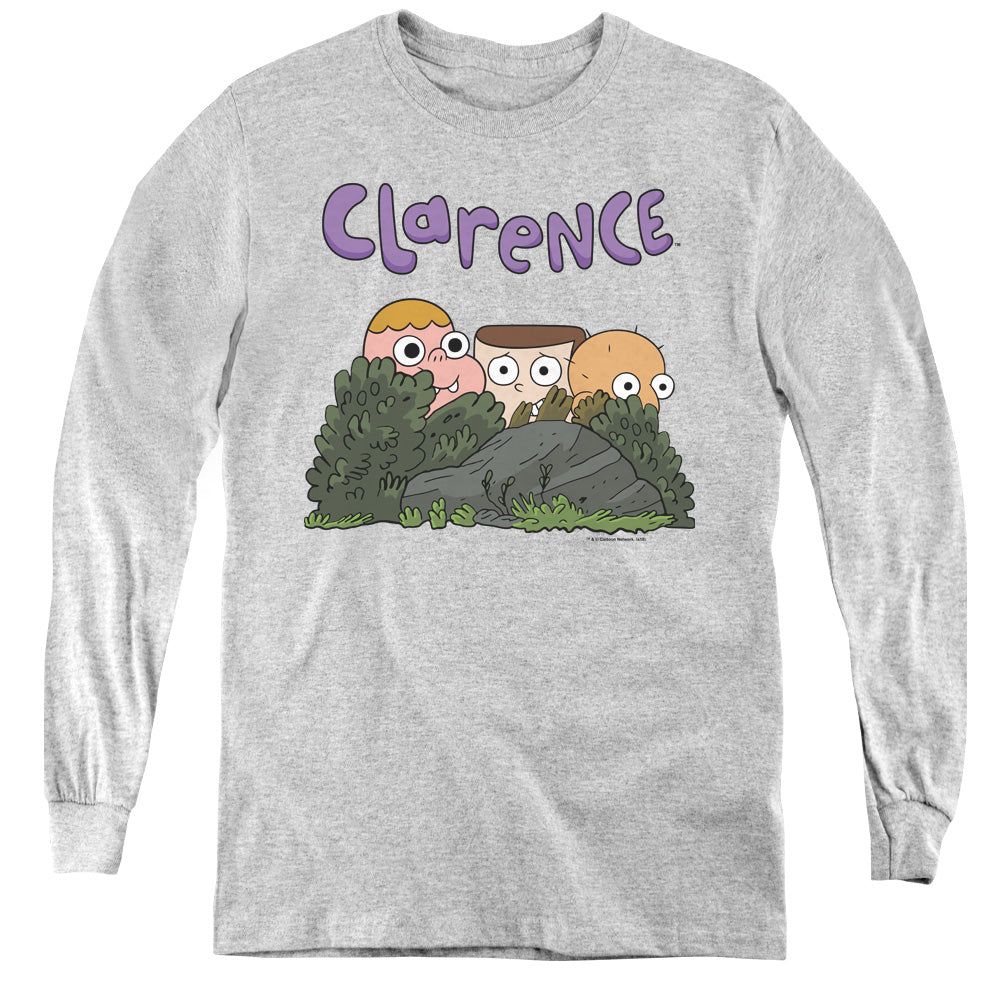 CLARENCE/GANG - YOUTH LONG SLEEVE TEE - ATHLETIC HEATHER